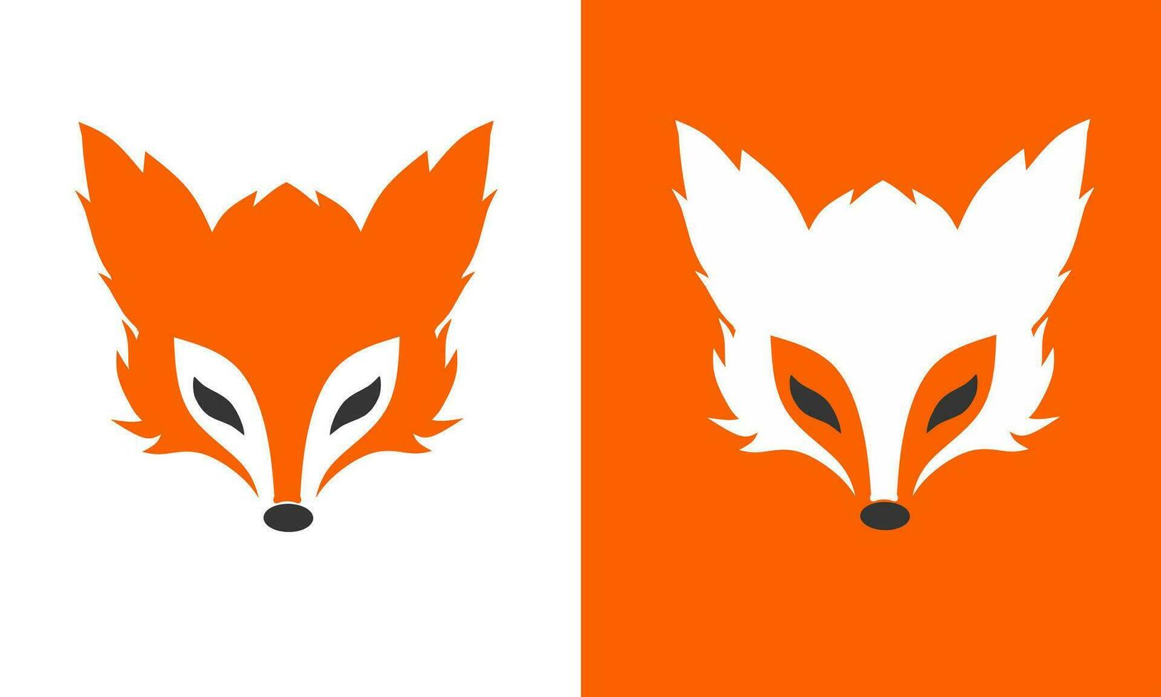 Illustration vector graphics of Fox face head logo design template