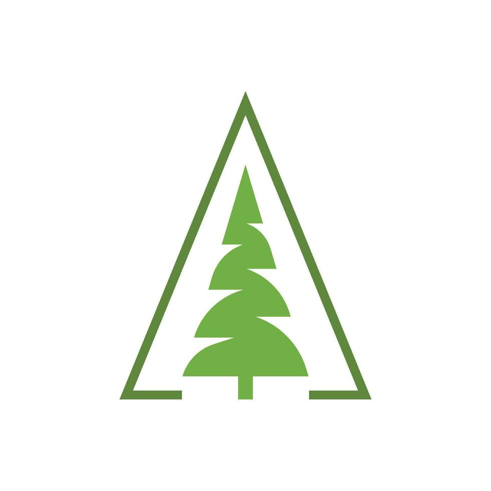 pino árbol logo vector