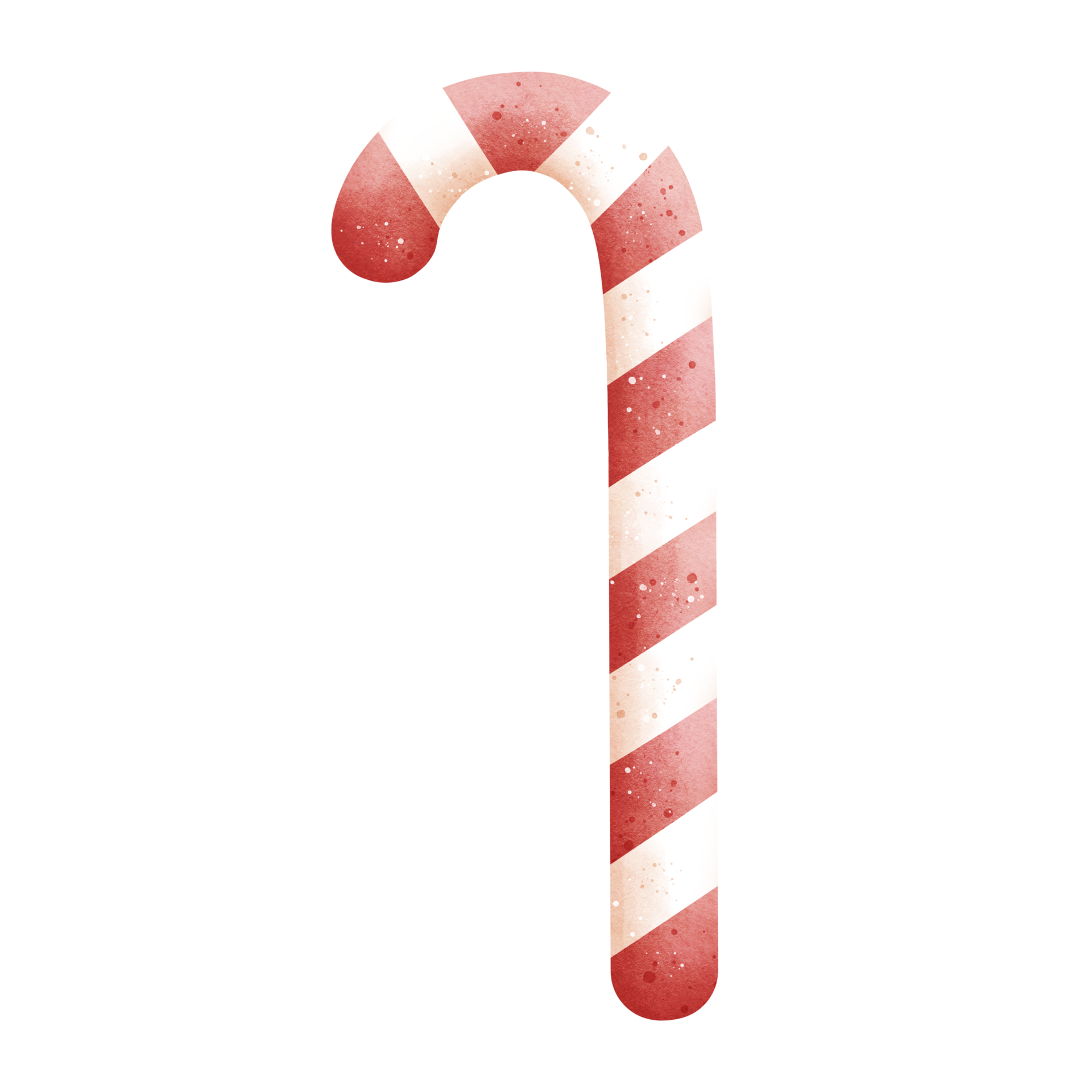 Watercolor Christmas Candy Cane Illustration 35047657 PNG