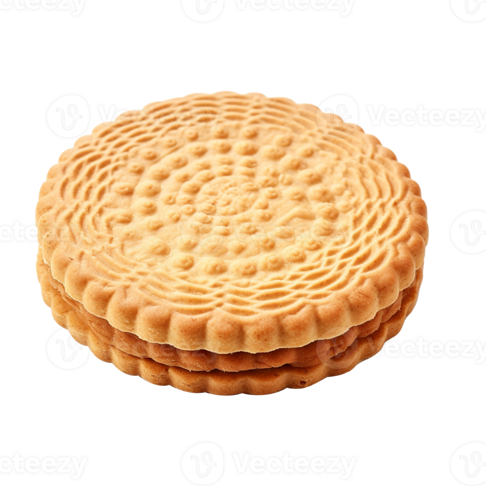 AI generated Biscuit on white background, photorealistic, best quality, detailed skin, hdr, sharp focus png