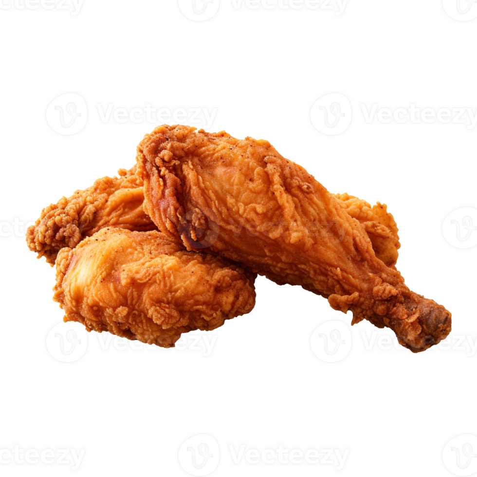 AI generated High Quality photo of Delicious crispy fried chicken pieces png