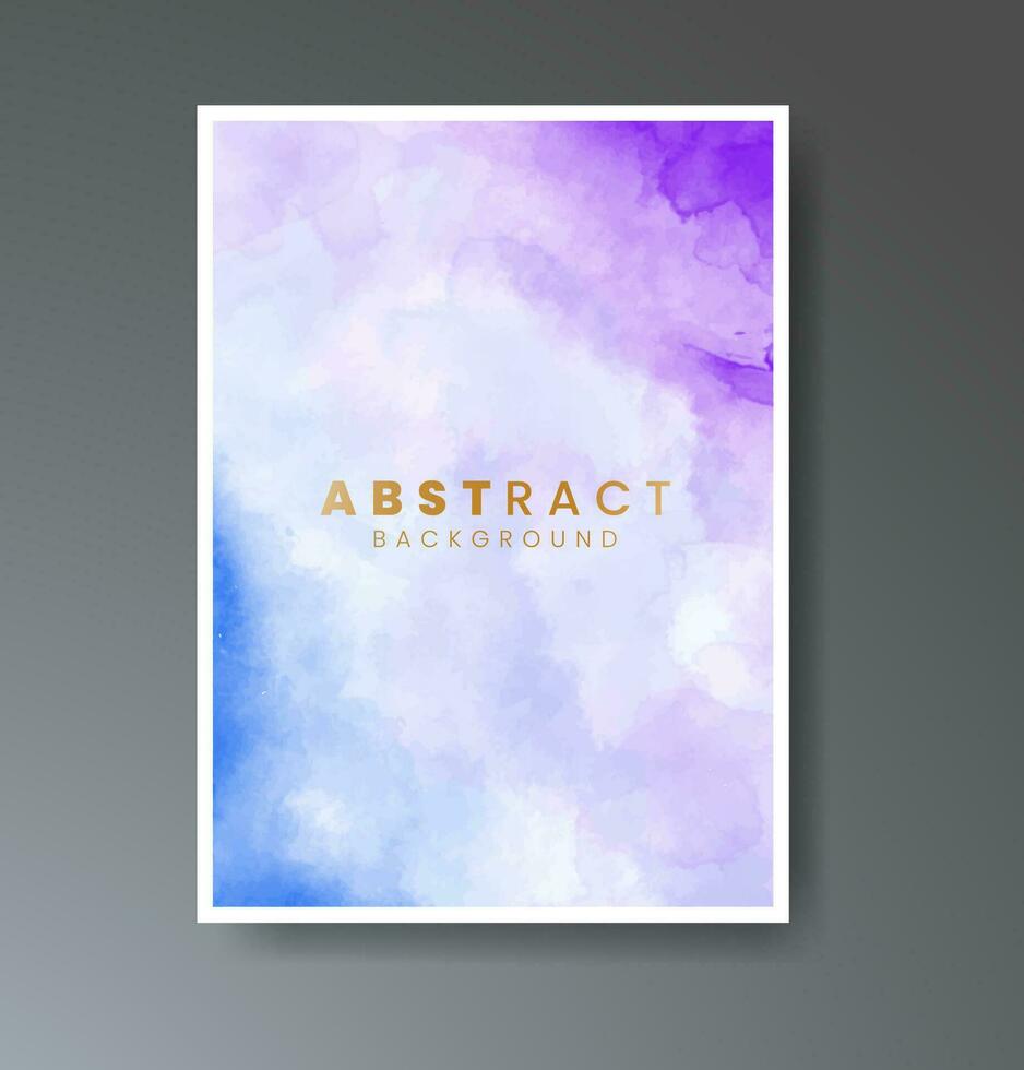 Cover template with watercolor background. Design for your cover, date, postcard, banner, logo. vector