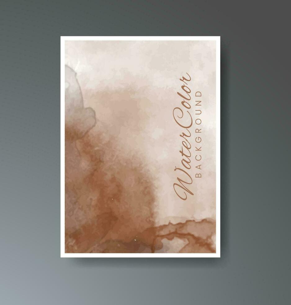 Cover template with watercolor background. Design for your cover, date, postcard, banner, logo. vector