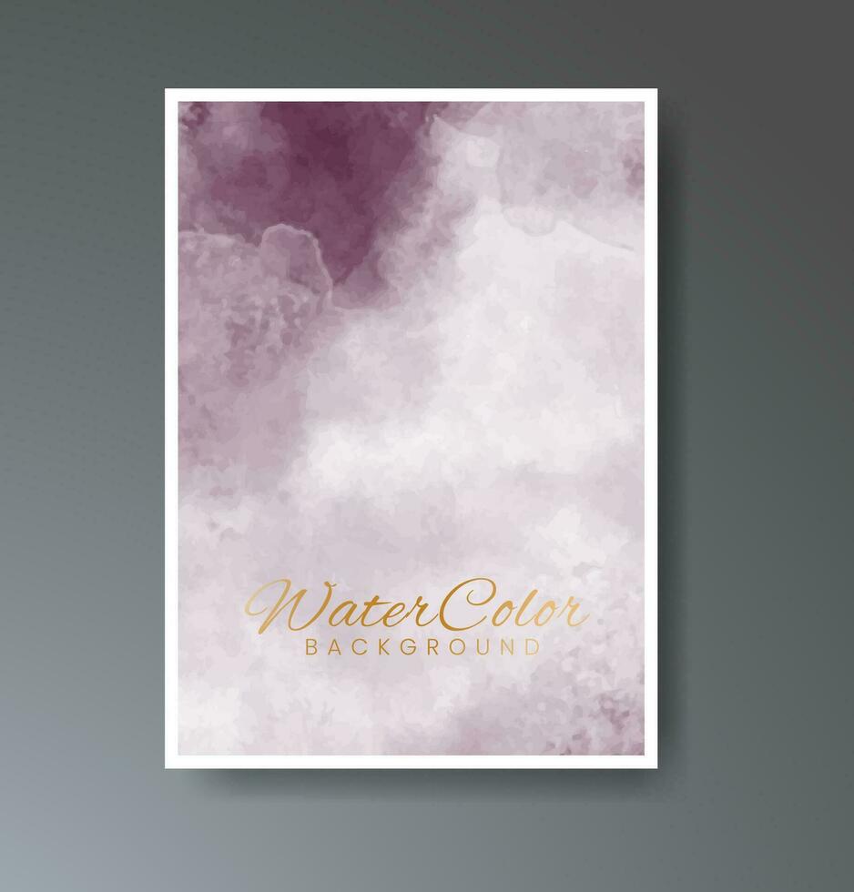 Cover template with watercolor background. Design for your cover, date, postcard, banner, logo. vector