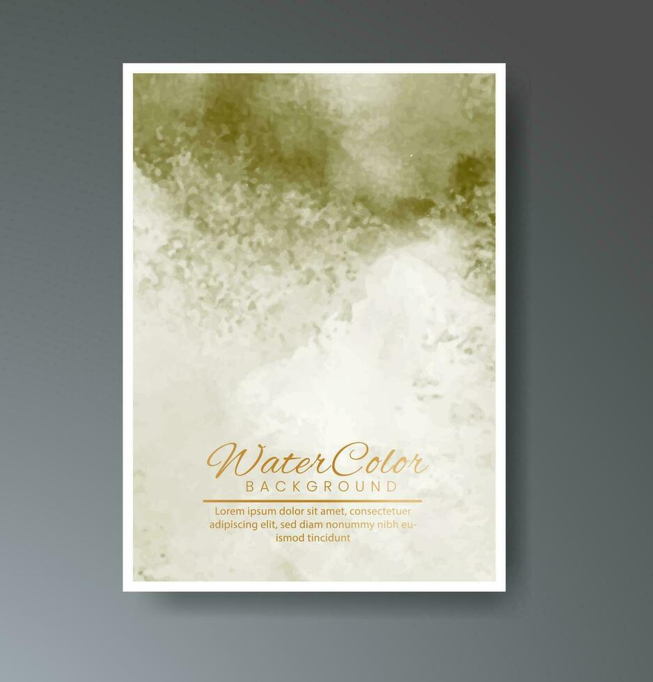 Cover template with watercolor background. Design for your cover, date, postcard, banner, logo. vector