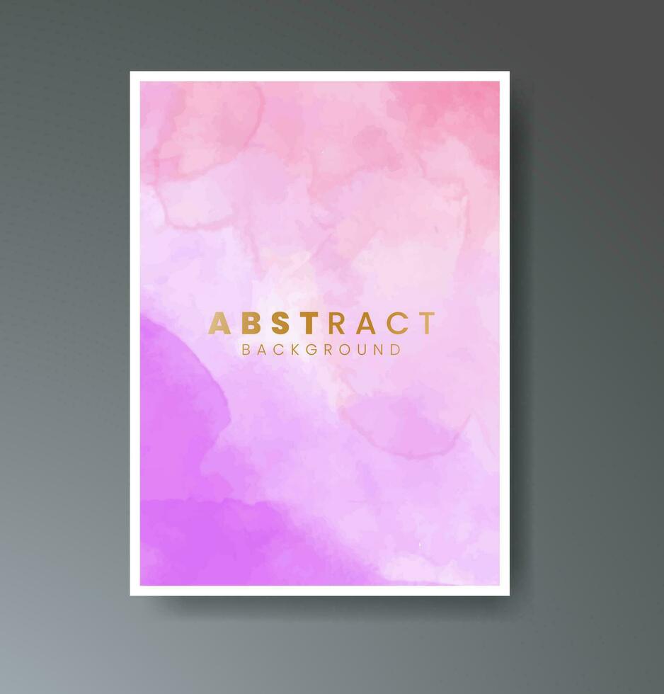 Cover template with watercolor background. Design for your cover, date, postcard, banner, logo. vector