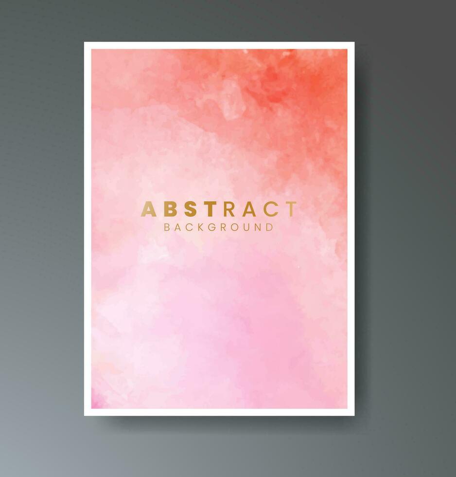 Cover template with watercolor background. Design for your cover, date, postcard, banner, logo. vector