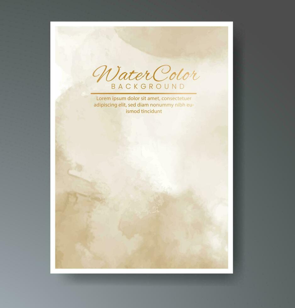 Cover template with watercolor background. Design for your cover, date, postcard, banner, logo. vector