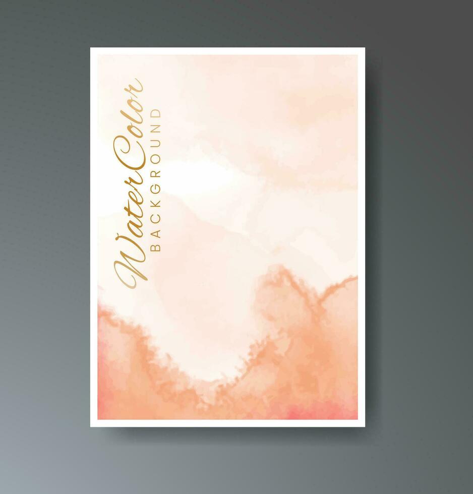 Cover template with watercolor background. Design for your cover, date, postcard, banner, logo. vector