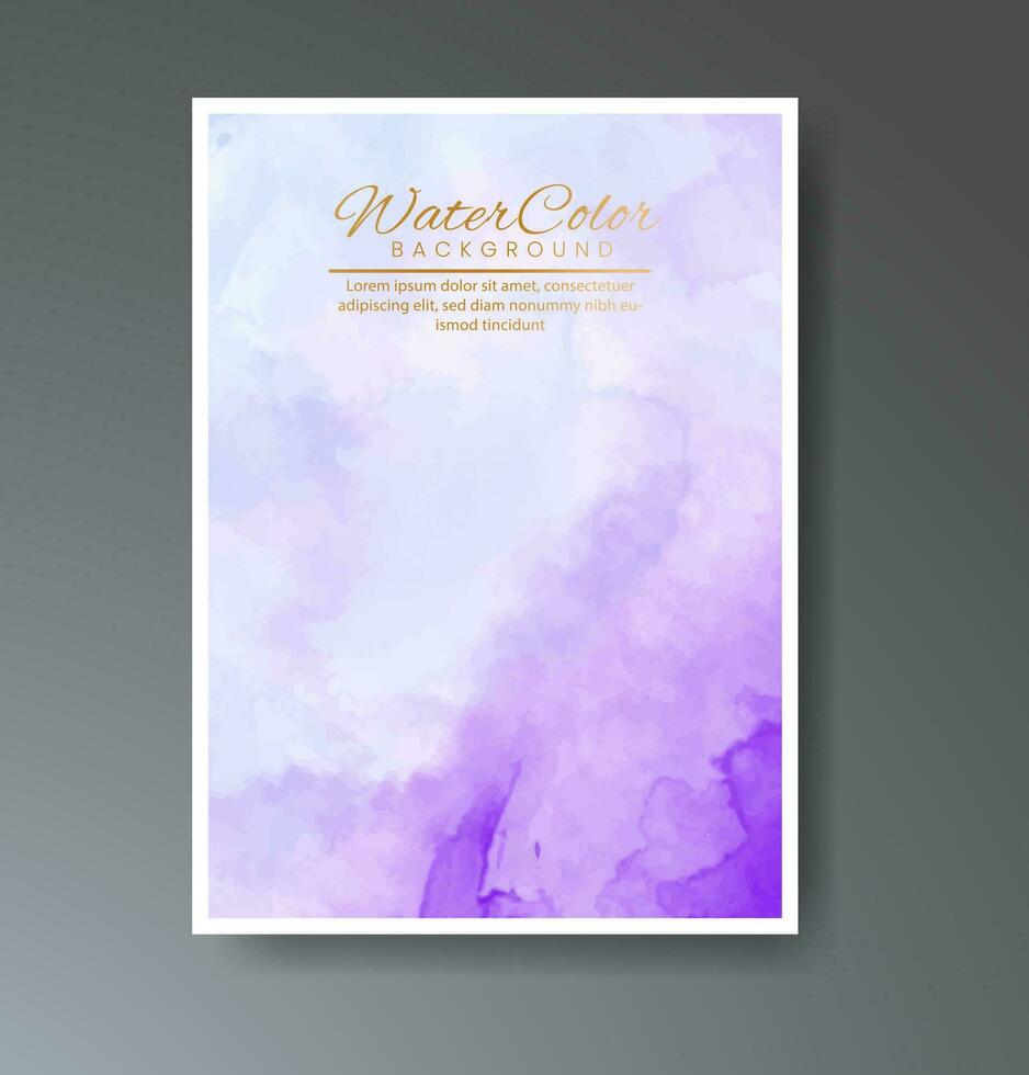 Cover template with watercolor background. Design for your cover, date, postcard, banner, logo. vector