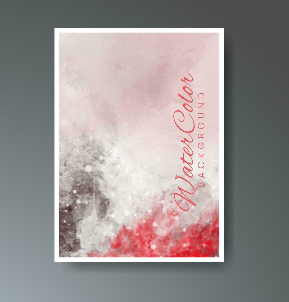 Cover template with watercolor background. Design for your cover, date, postcard, banner, logo. vector