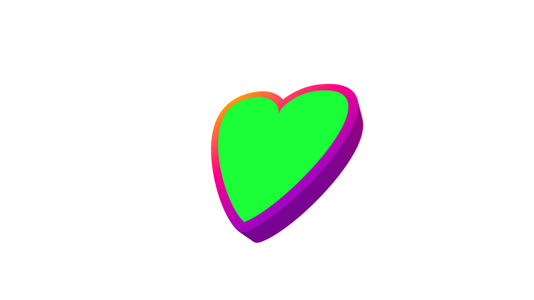 red heart shape sticker isolated png