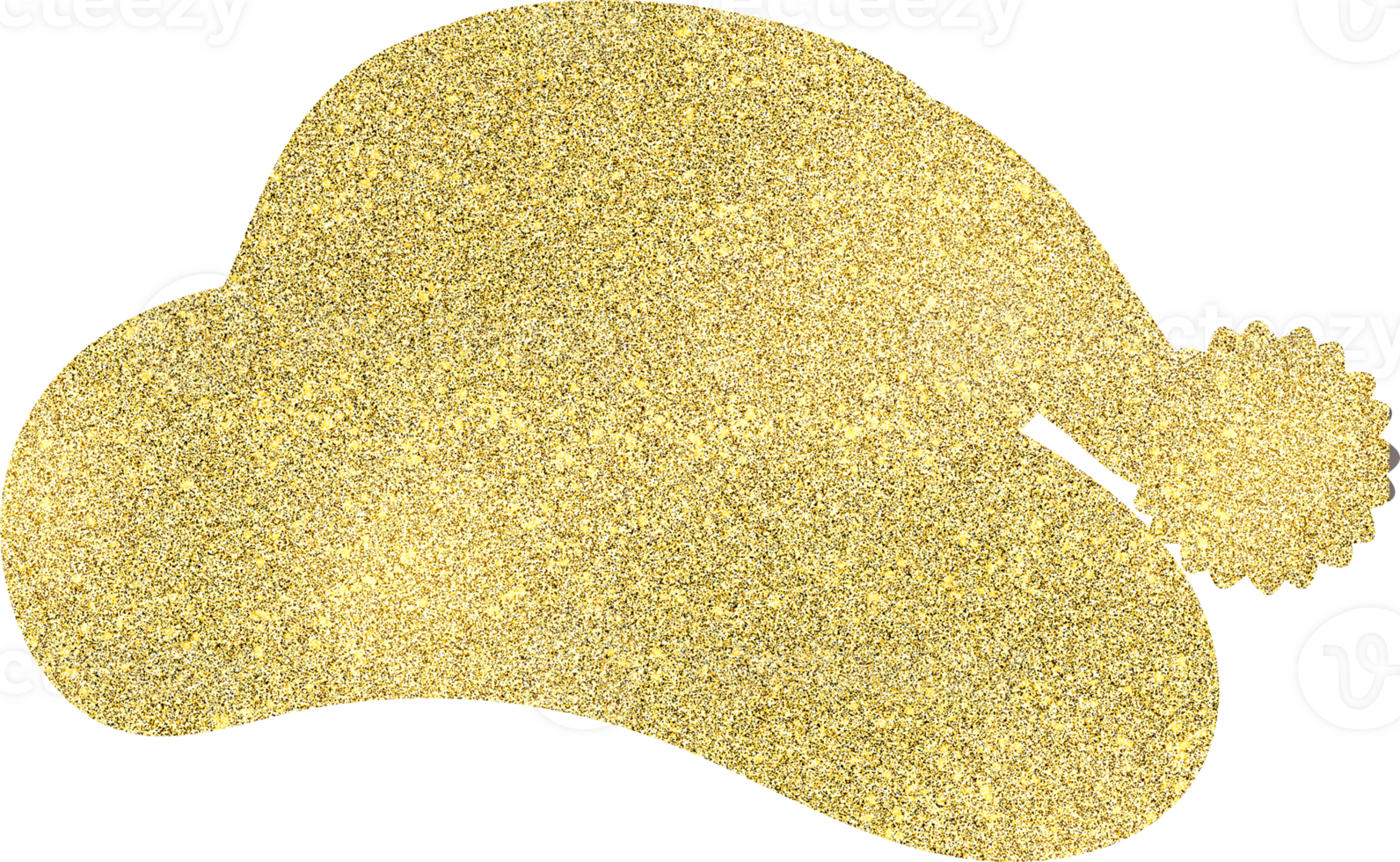 Golden new year illustration with glitter texture png