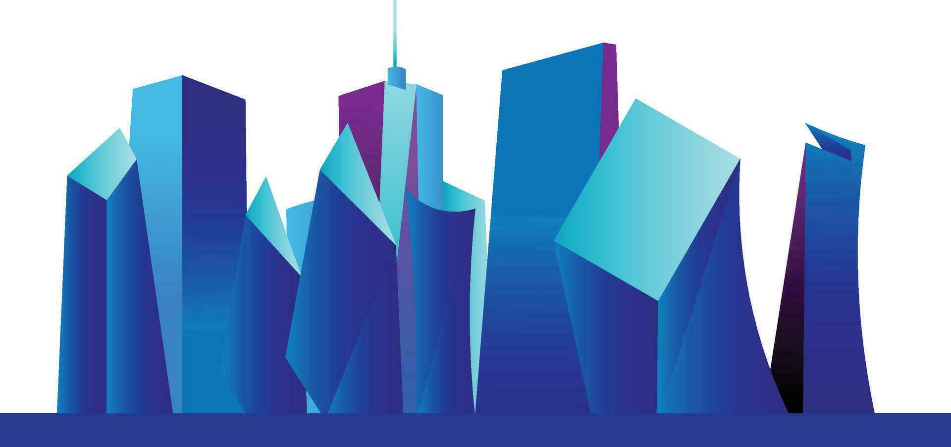 Colorful cityscape, Building perspective, Modern building in the city skyline, Business center vector
