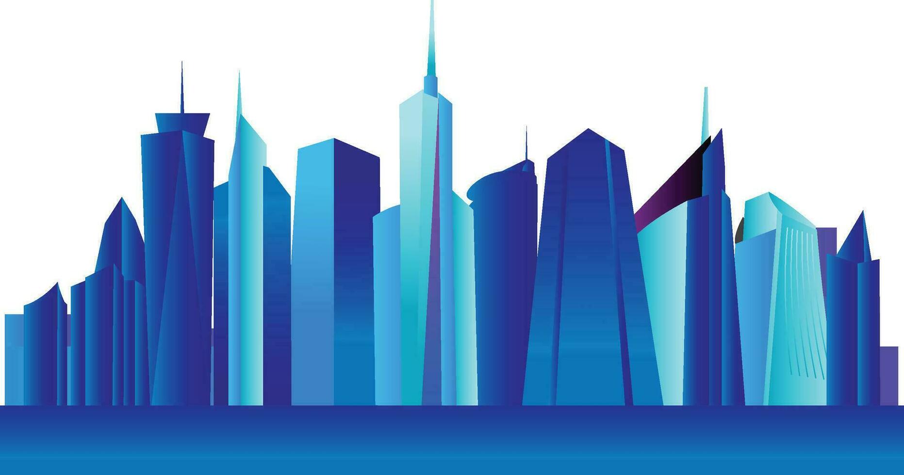 Colorful cityscape, Building perspective, Modern building in the city skyline, Business center vector