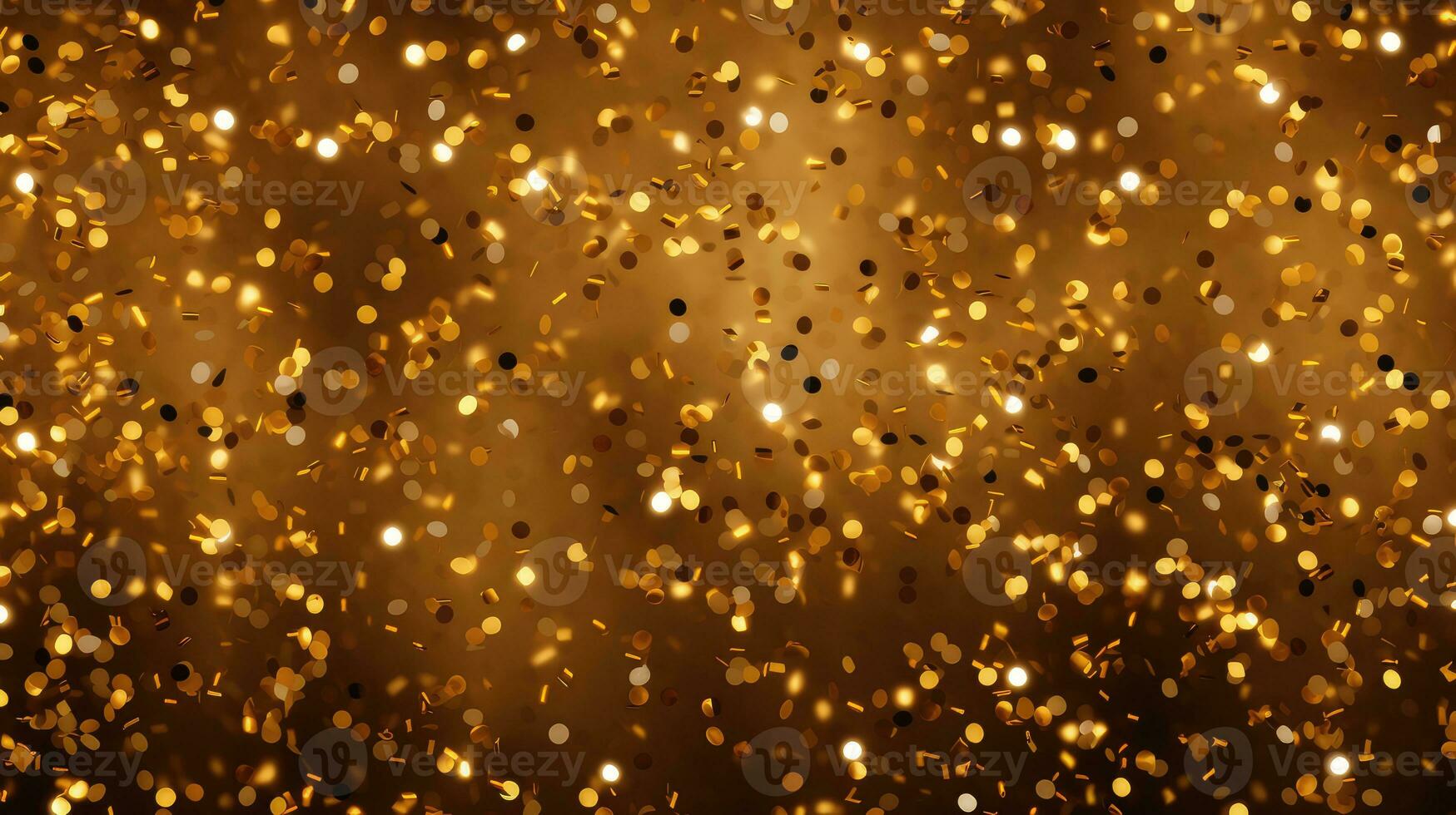 AI generated Golden and Black Glitter Background, Celebration background photo