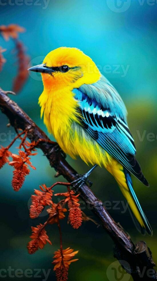 AI generated Beautiful Rare North American Bird photo