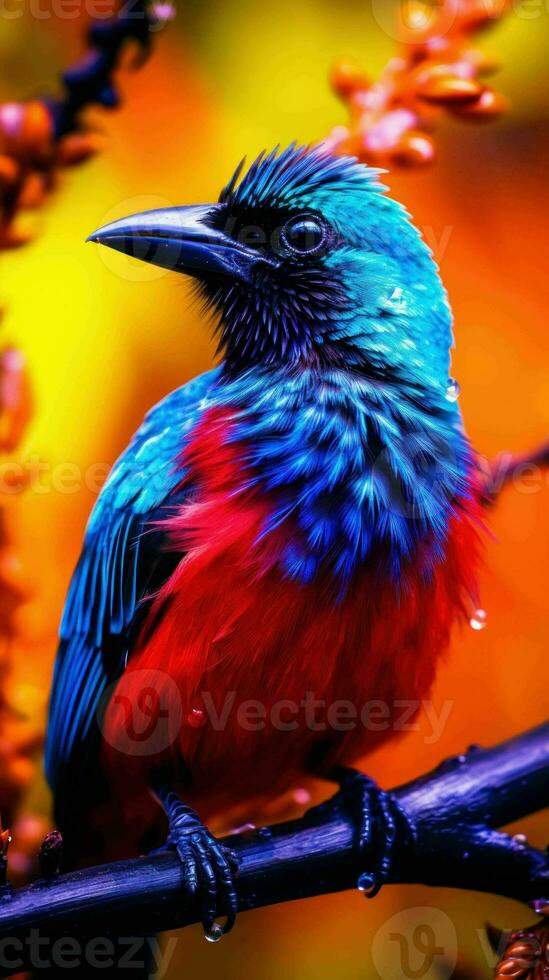 AI generated Beautiful Rare North American Bird photo