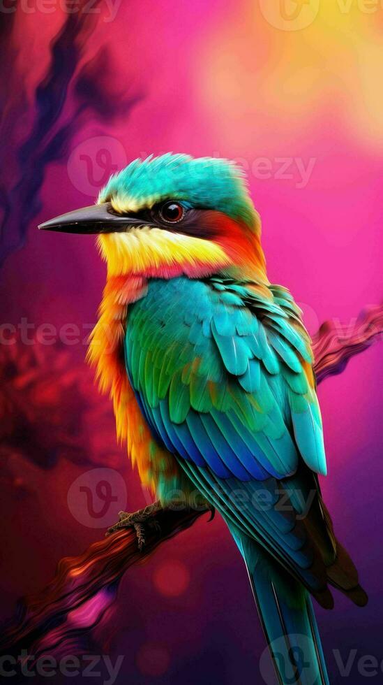 AI generated Beautiful Rare North American Bird photo