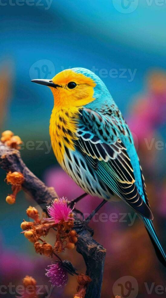 AI generated Beautiful Rare North American Bird photo