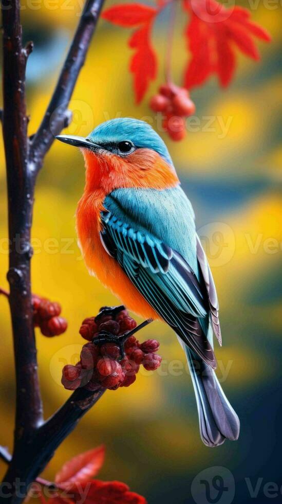 AI generated Beautiful Rare North American Bird photo