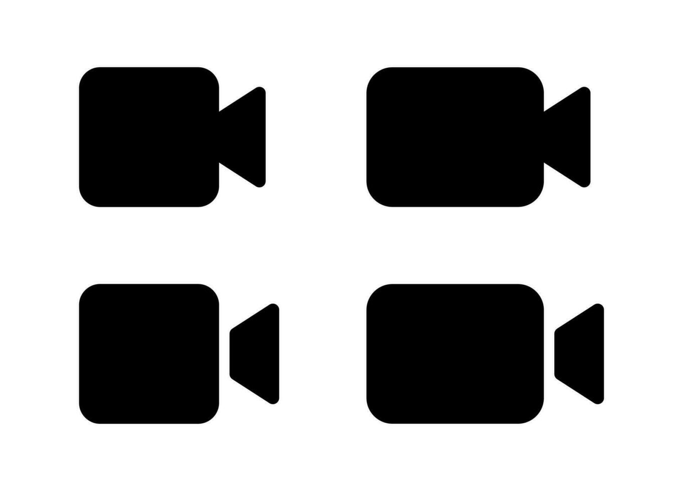 Video call icon vector in different style. Camera symbol of social media