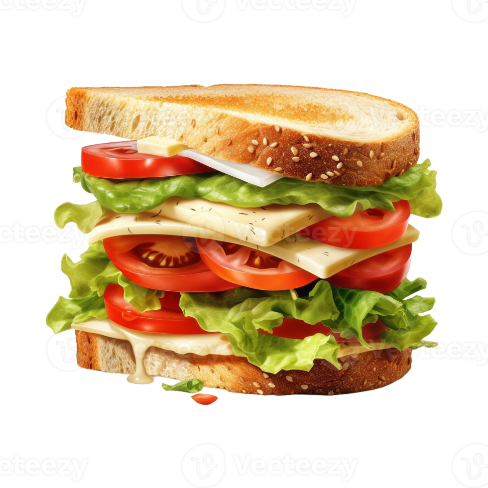 AI generated Bread or Sandwich on Transparent Background - Ai Generated png