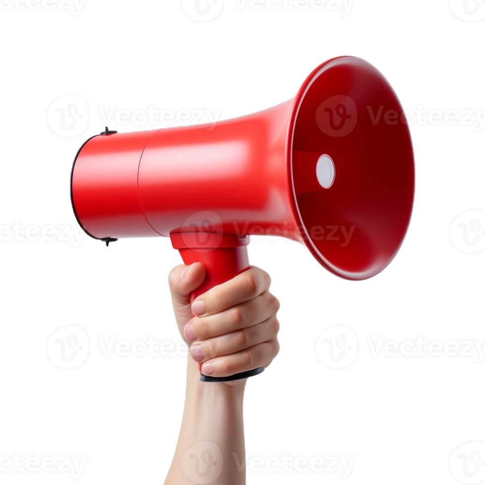 AI generated Announcement Megaphone on Transparent Background - Ai Generated png