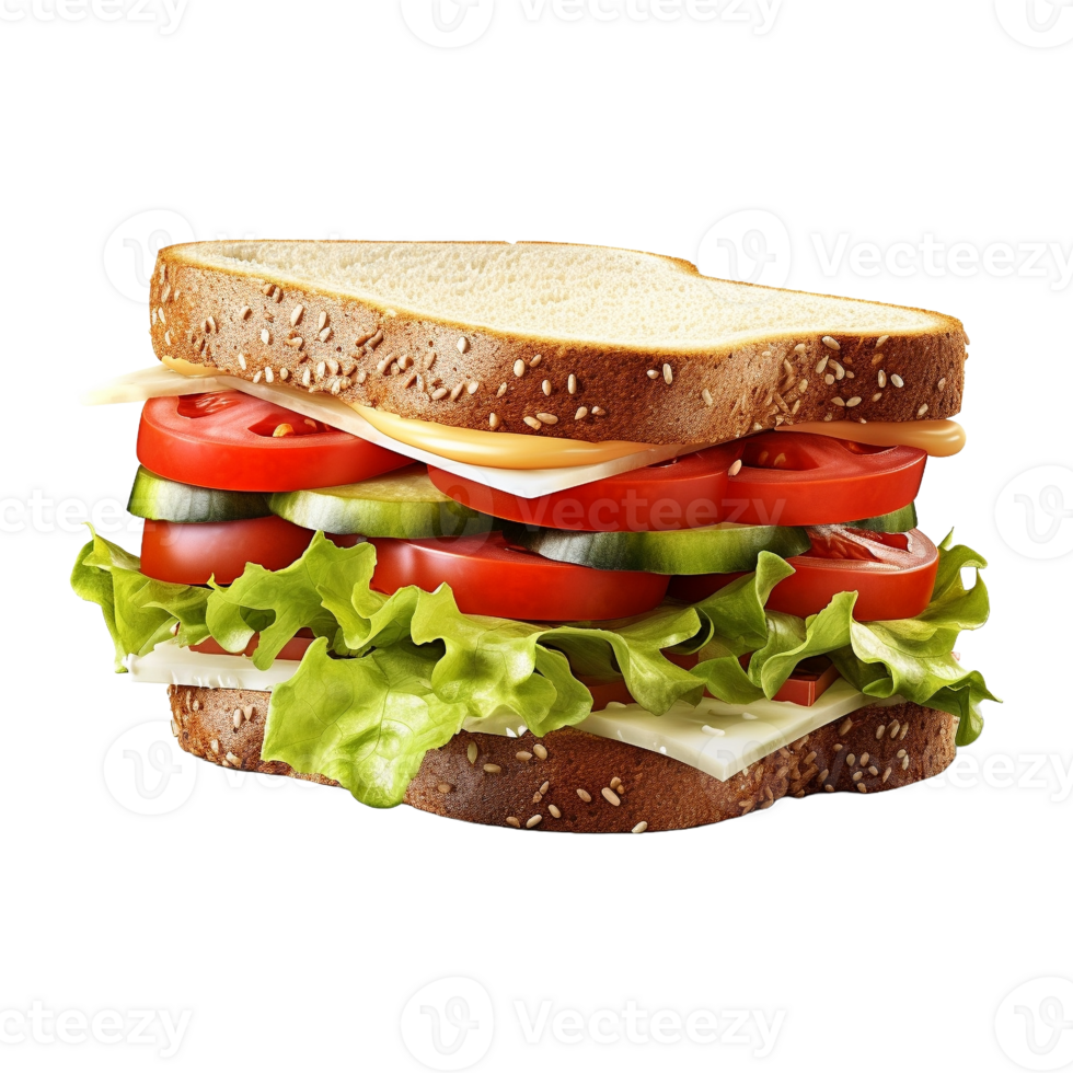 AI generated Bread or Sandwich on Transparent Background - Ai Generated png