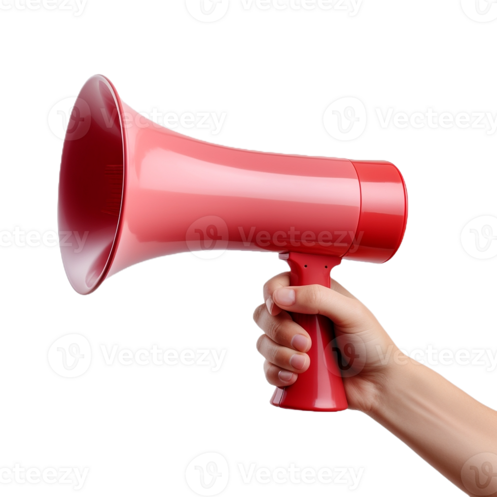 AI generated Announcement Megaphone on Transparent Background - Ai Generated png