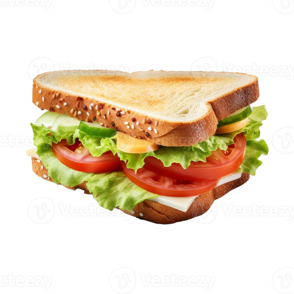 AI generated Bread or Sandwich on Transparent Background - Ai Generated png