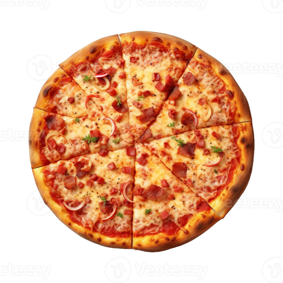 ai generiert Pizza auf transparent Hintergrund - - ai generiert png