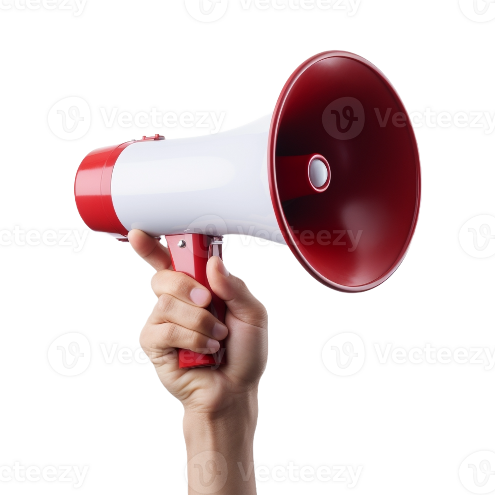 AI generated Announcement Megaphone on Transparent Background - Ai Generated png