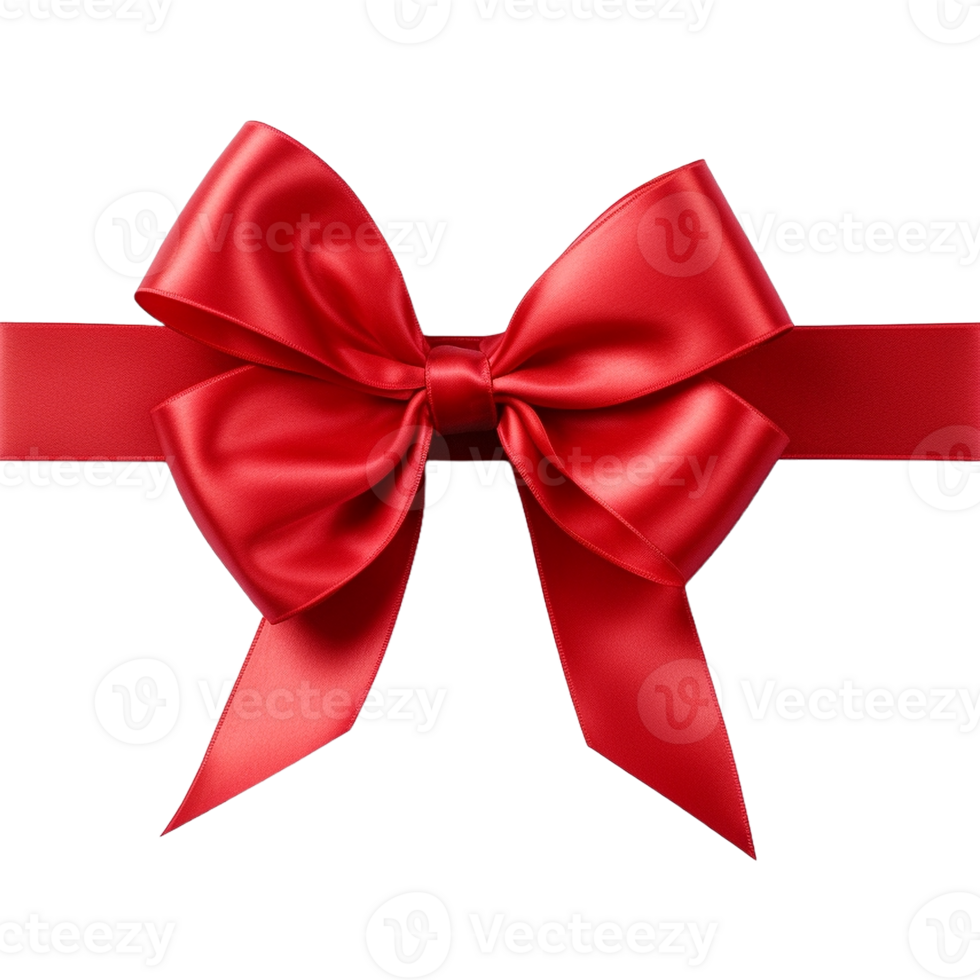 AI generated Red Ribbon on Transparent Background - Ai Generated png