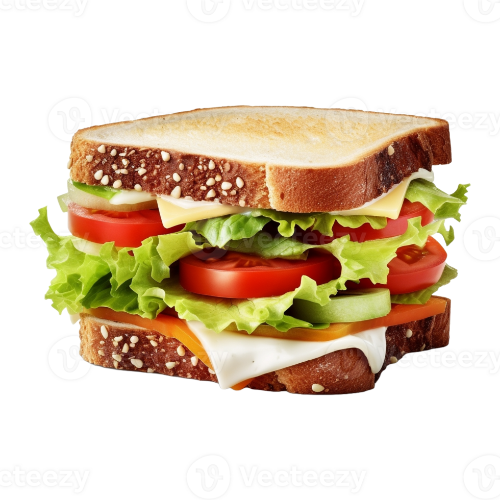 AI generated Bread or Sandwich on Transparent Background - Ai Generated png
