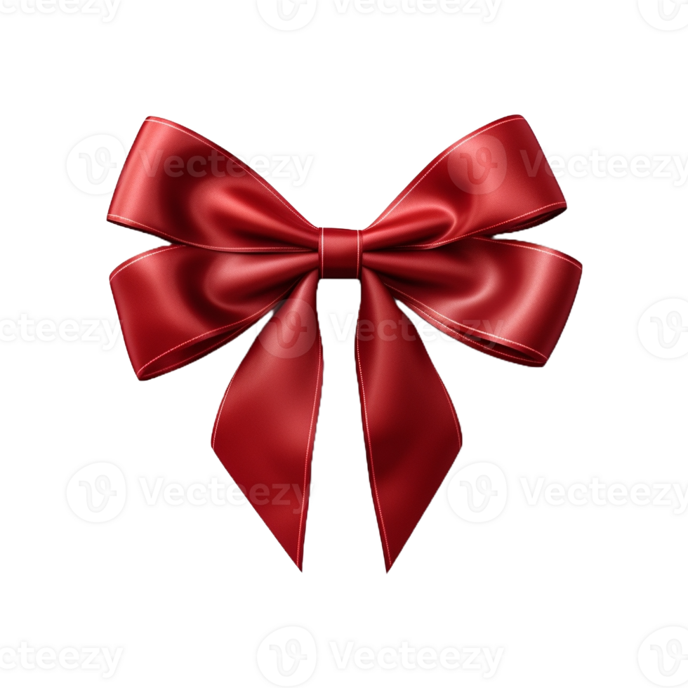 AI generated Red Ribbon on Transparent Background - Ai Generated png