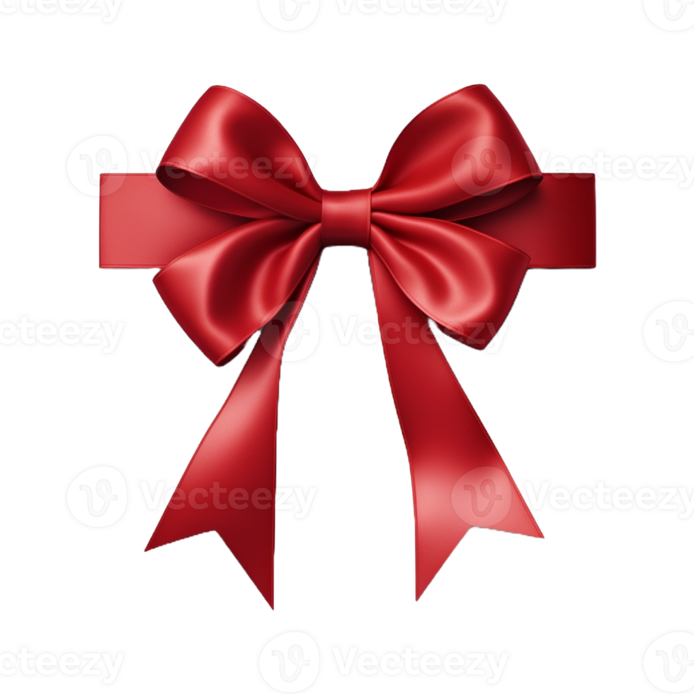 AI generated Red Ribbon on Transparent Background - Ai Generated png