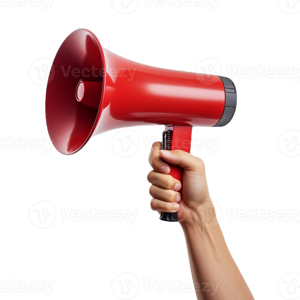 AI generated Announcement Megaphone on Transparent Background - Ai Generated png