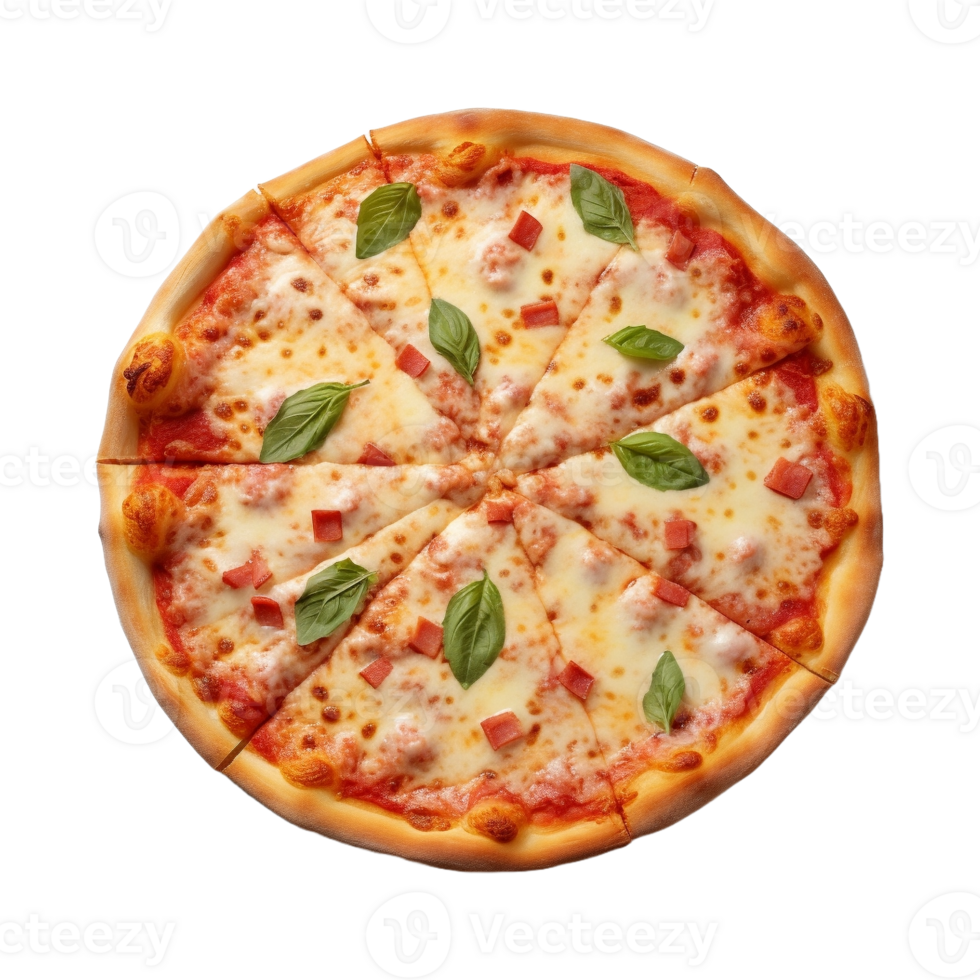 ai generiert Pizza auf transparent Hintergrund - - ai generiert png