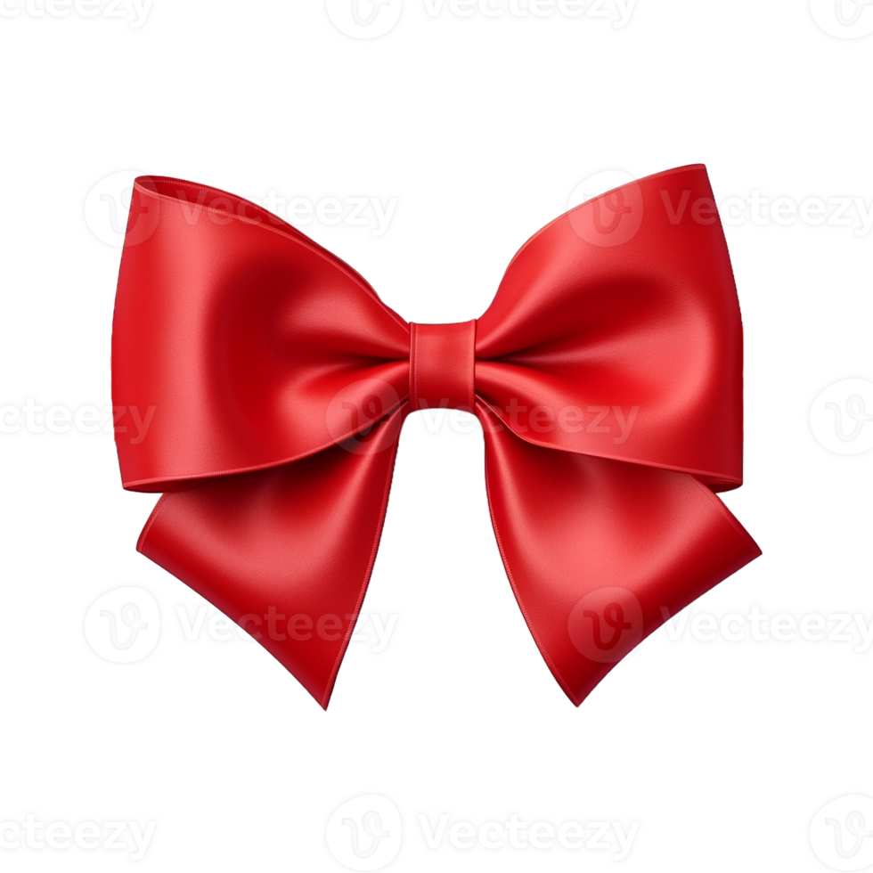 AI generated Red Ribbon on Transparent Background - Ai Generated png