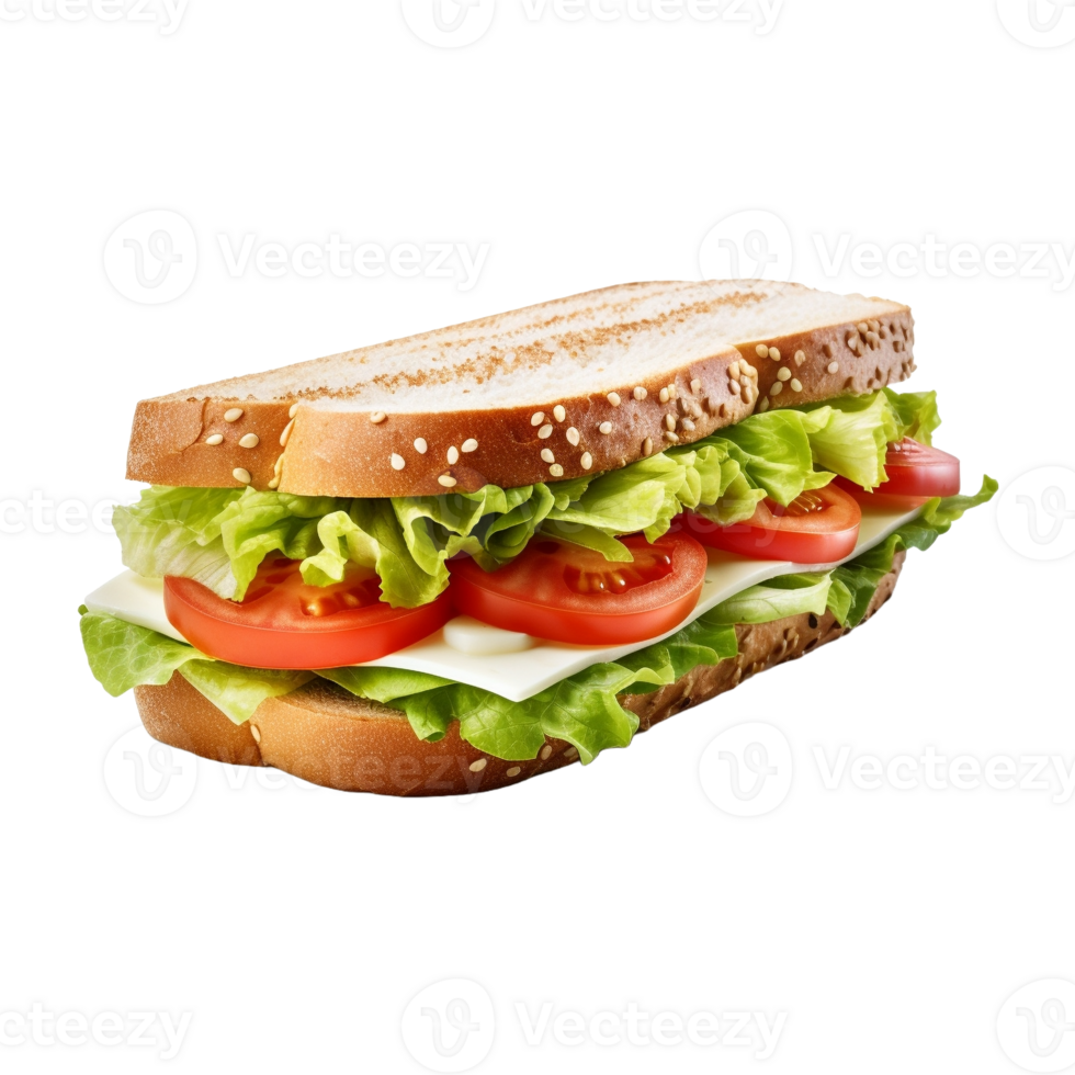 AI generated Bread or Sandwich on Transparent Background - Ai Generated png