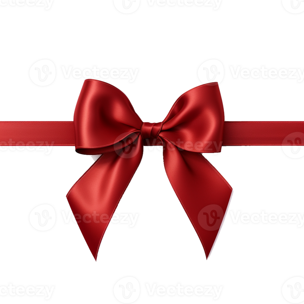 AI generated Red Ribbon on Transparent Background - Ai Generated png
