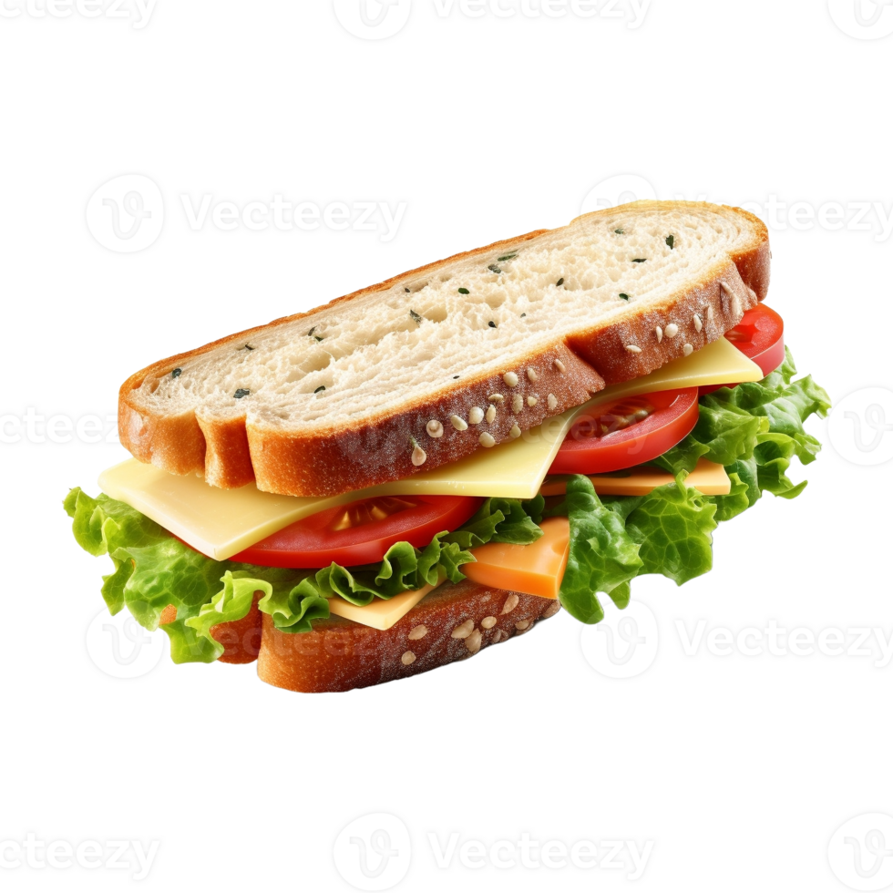 AI generated Bread or Sandwich on Transparent Background - Ai Generated png