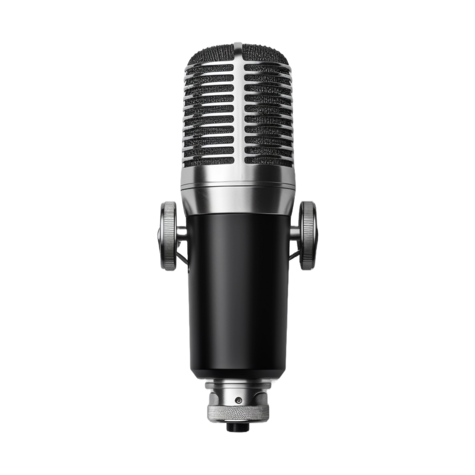 AI generated Podcast Microphone on Transparent Background - Ai Generated png