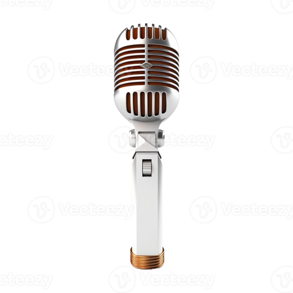 AI generated Podcast Microphone on Transparent Background - Ai Generated png