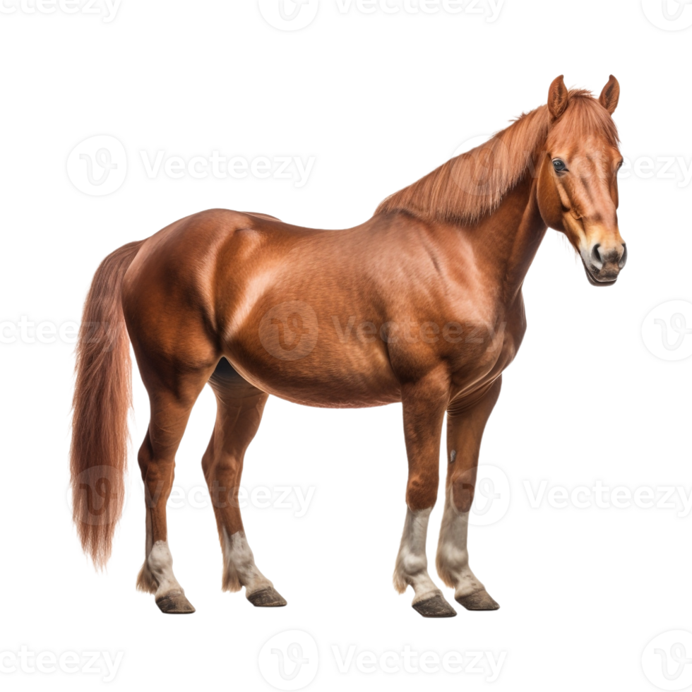 ai generado hermosa caballo en transparente antecedentes - ai generado png