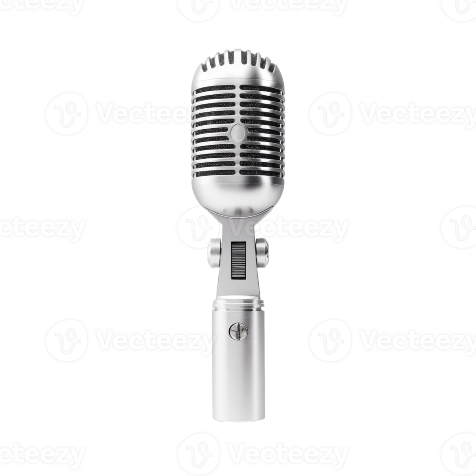 AI generated Podcast Microphone on Transparent Background - Ai Generated png