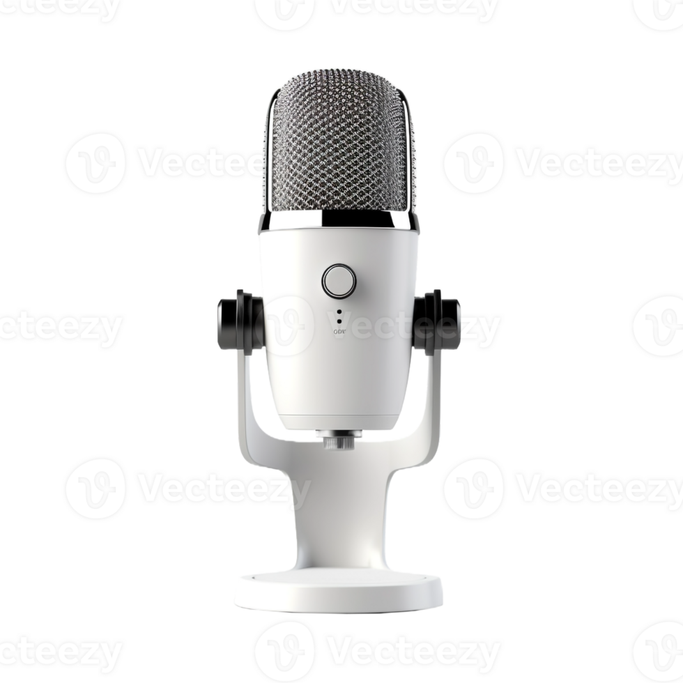 AI generated Podcast Microphone on Transparent Background - Ai Generated png