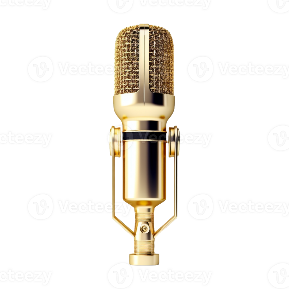 AI generated Podcast Microphone on Transparent Background - Ai Generated png