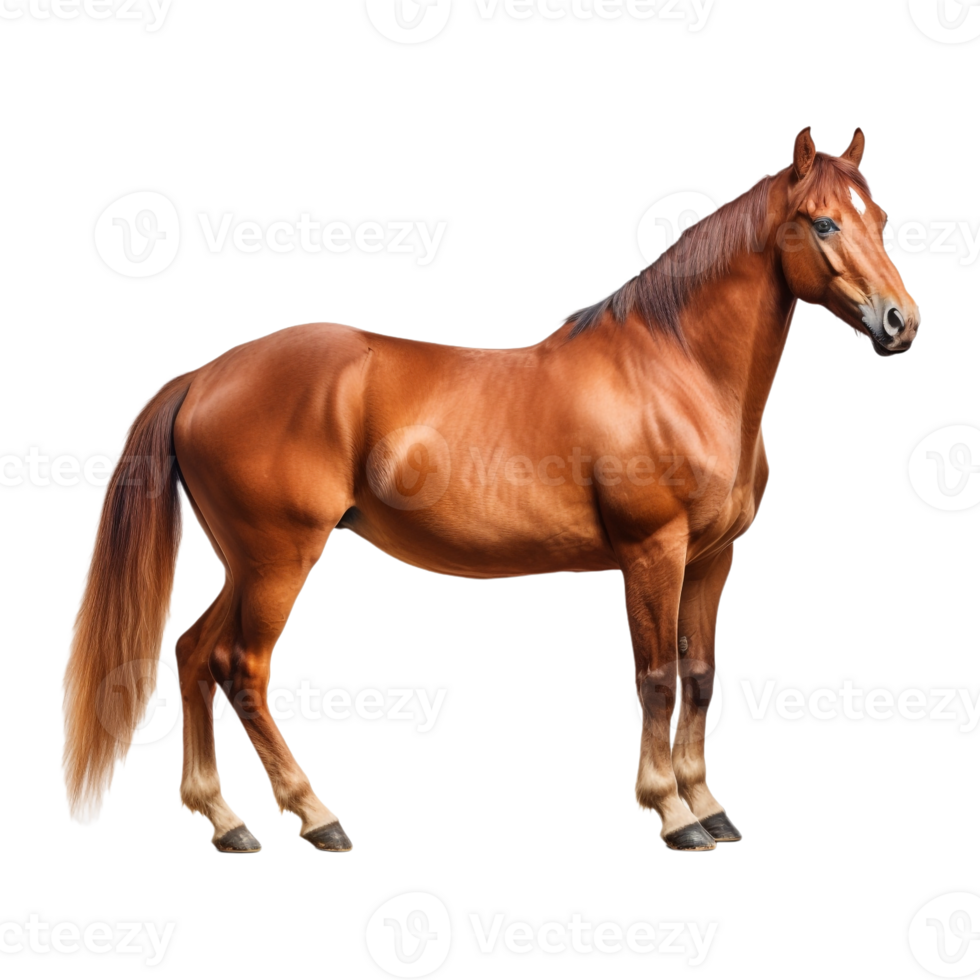 ai generado hermosa caballo en transparente antecedentes - ai generado png